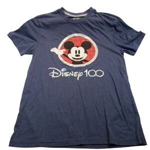 Disney 100 Years of‎ Wonder Mickey Mouse T Shirt Blue Youth Large Graphic Tee